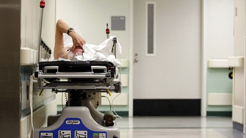 A patient waits in the hallway (file)