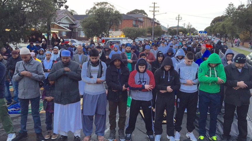 Prayers at Eid celebrations