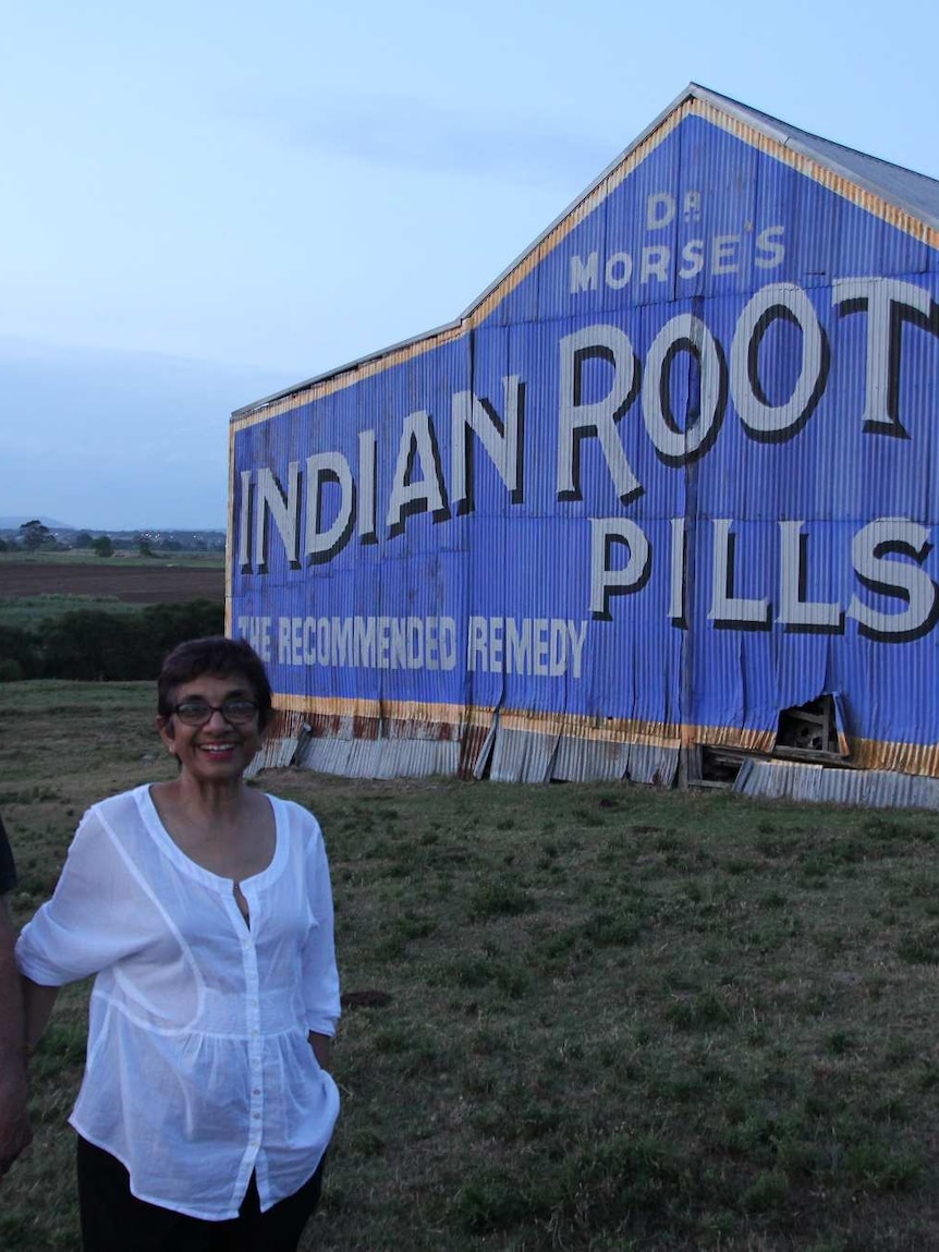 Amorelle and husband Andrew Dempster beside Maitland’s iconic farm shed