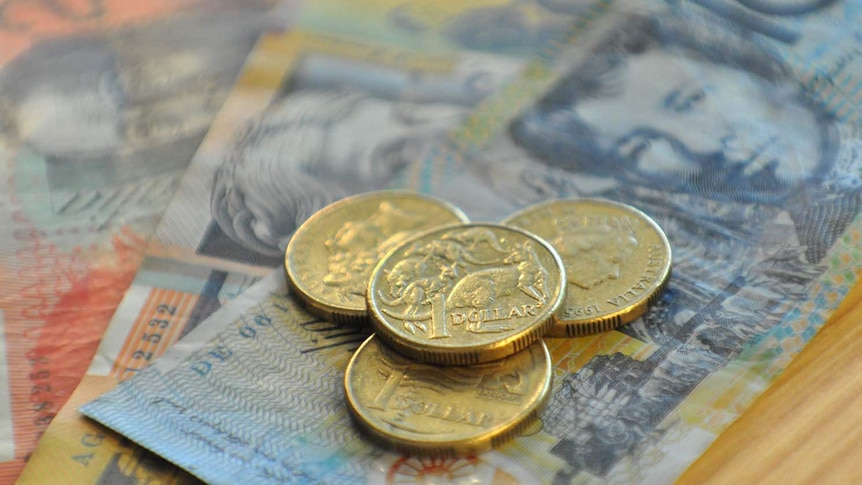 Australian coins and banknotes.