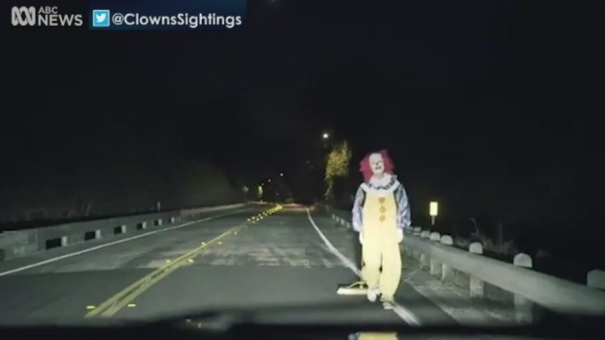 Authorities warn against copy-cat clowns seen terrorising people in the US