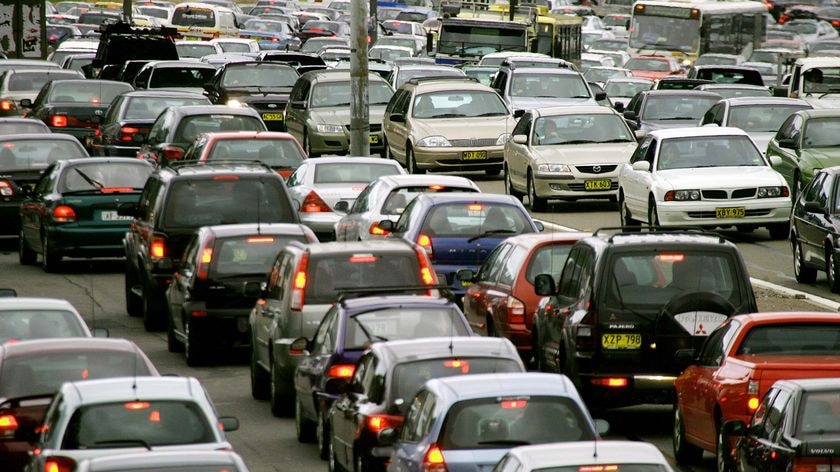 Traffic crawls in Sydney