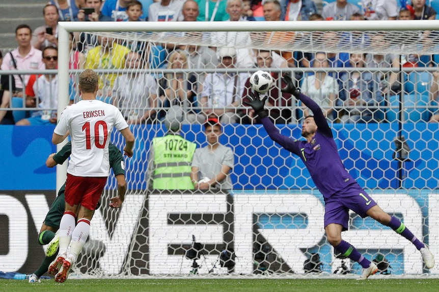 Christian Eriksen scores past Mat Ryan