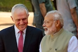 Malcolm Turnbull chats with Indian Prime Minister Narendra Modi