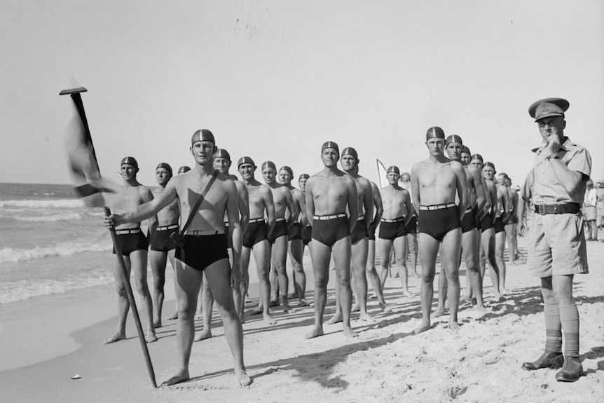 A surf carnival parade at a Tel Aviv beach in October, 1940.