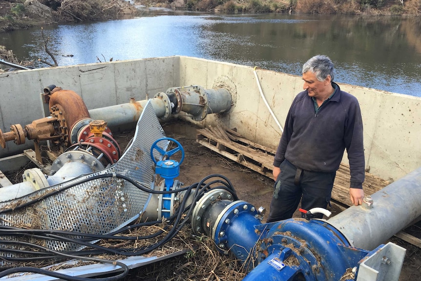 Damaged irrigation pump at Ouse