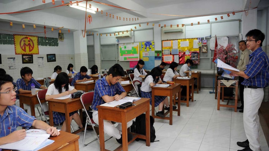 Indonesian students in Jakarta