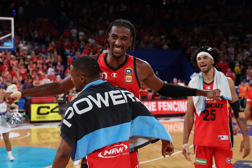 Alex Sarr pictured playing for the Perth Wildcats