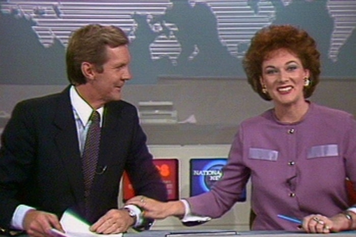 An archive picture of a newsreader