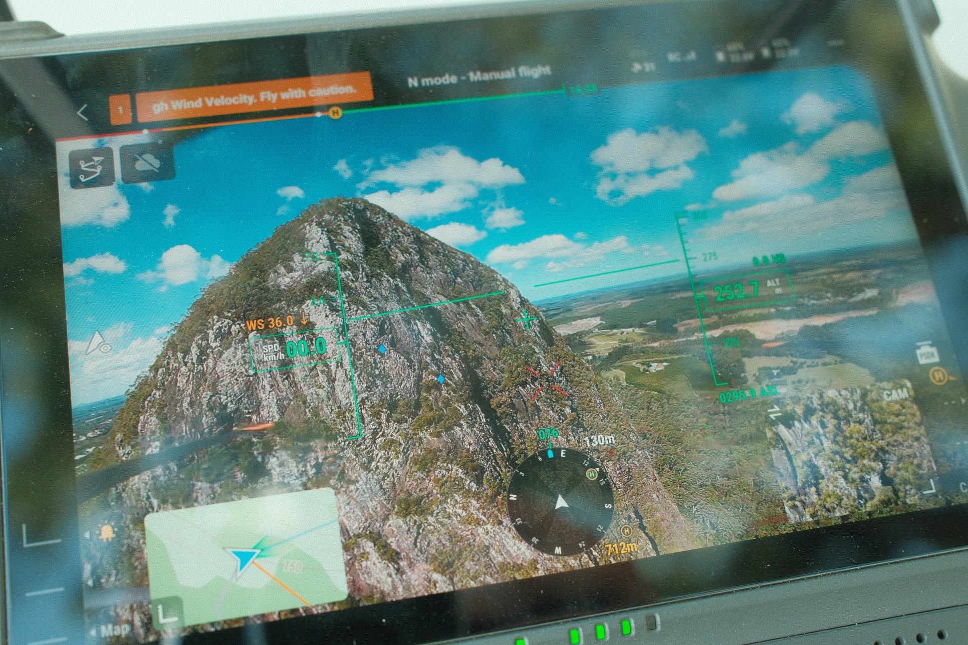 A photo of a drone operation console.