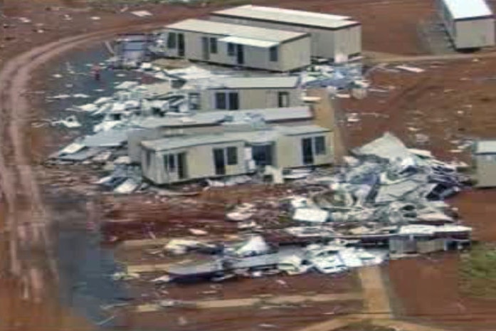 Dongas destroyed in Cyclone George