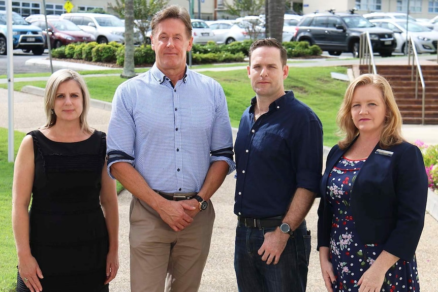 Logan councillors Lisa Bradley, Darren Power, Jon Raven, Laurie Koranski stand together.