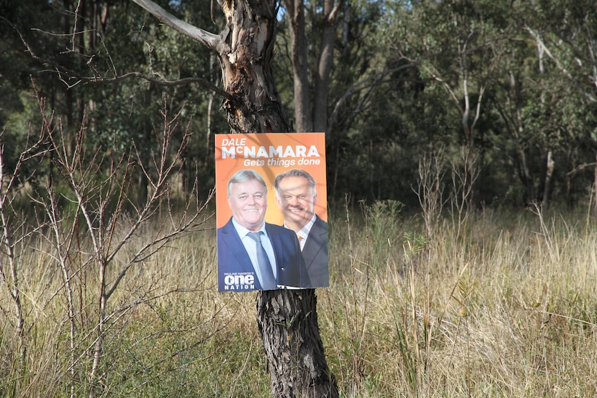 Sign promoting One Nation