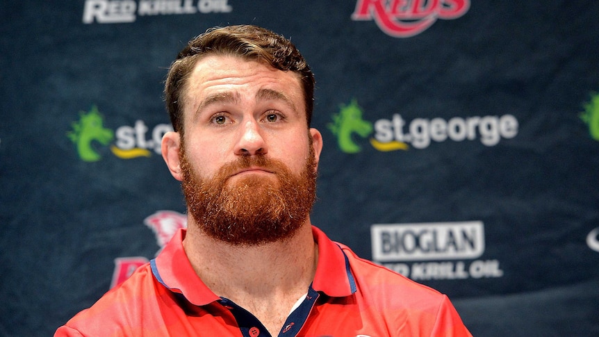 Overseas move ... James Horwill speaking to the media at Ballymore