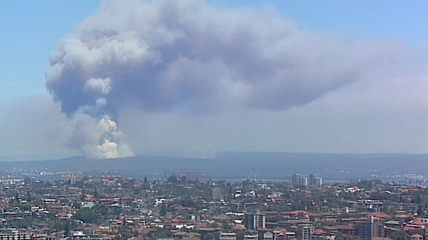 Fire burns at the Royal National Park south of Sydney