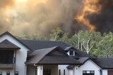 The fire burned dangerously close to this Coolum home.