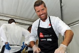 Chef Pete Evans at the CEO Cook Off in Sydney on February 11, 2013.