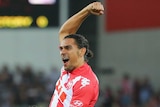 Melbourne Heart celebrates a goal