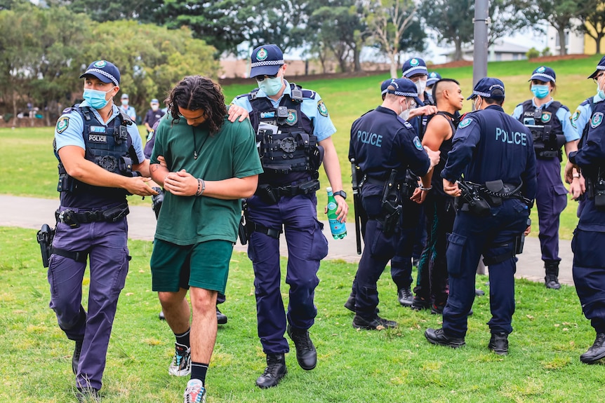 NSW Police arrest two men at Sydney Park