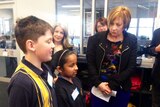 Students and Education Minister Jennifer Rankine