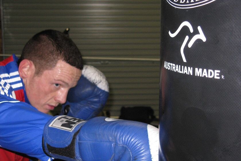 Tasmanian boxer Luke Jackson training for featherweight title