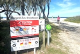 a sign on a gold coast beach saying margaret ave
