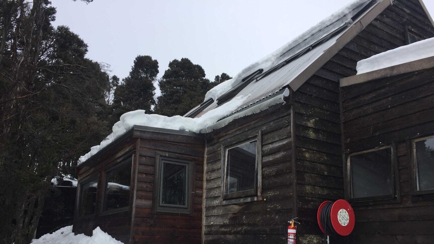 A snowbound hut at Cradle Mountain