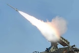 File photo of air missile launched in North Korea