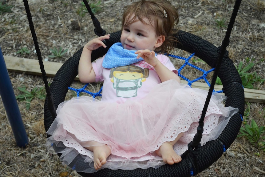 Audrey Prior was born at Bacchus Marsh Hospital in March 2013 with cerebral palsy.