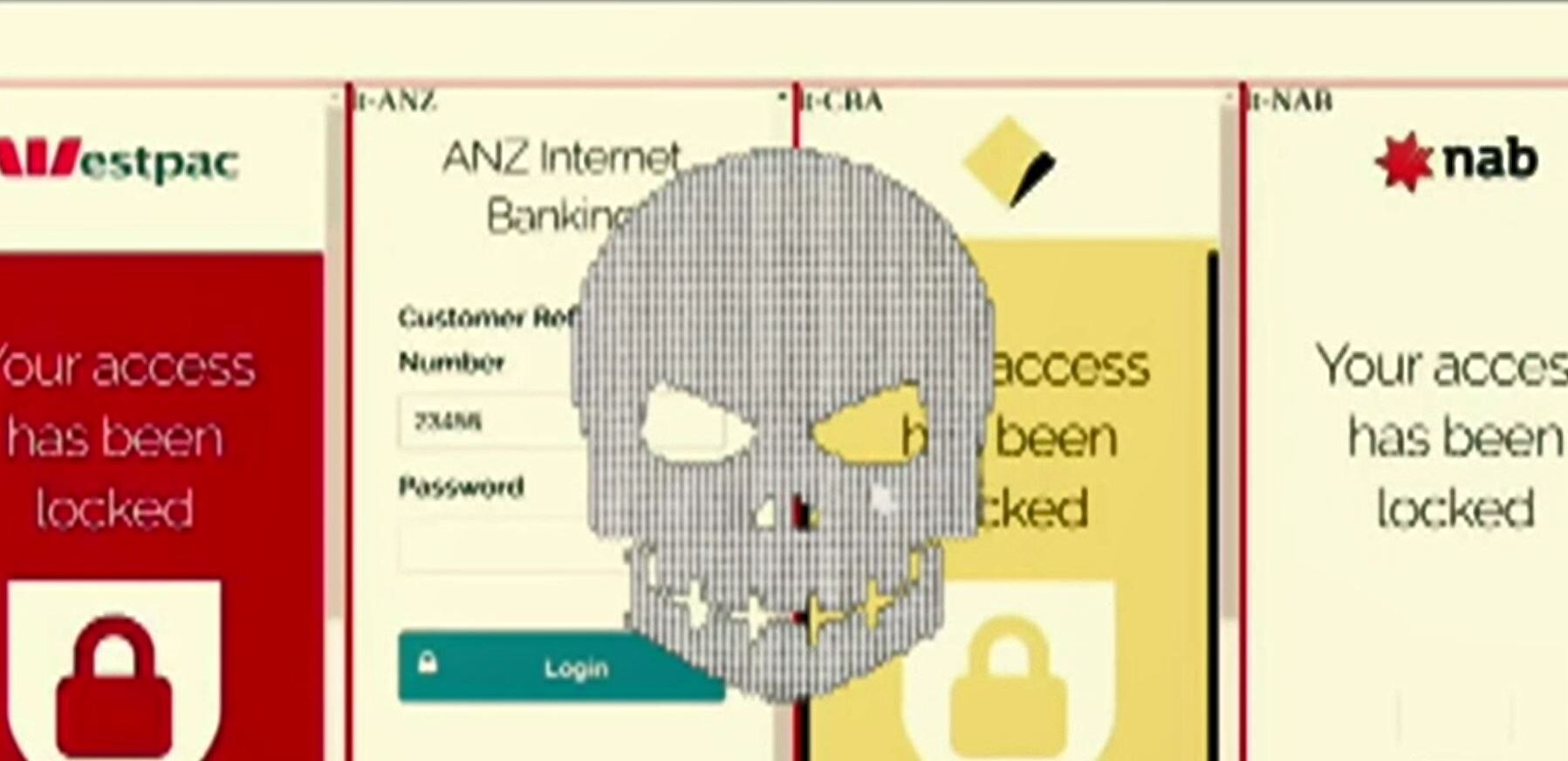 Image of a skull appears on a website