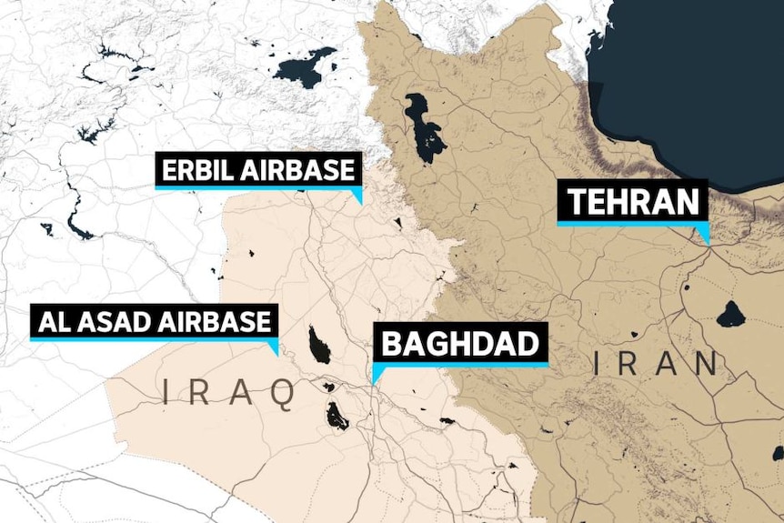 Iran missiles locator map