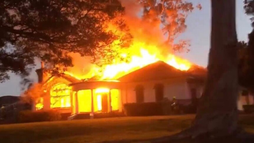 Awoba House up in flames