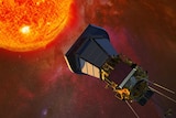 Artist's illustration of NASA's Parker Solar Probe spacecraft approaching the Sun