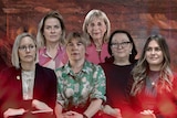 Montage of six different female mining leaders and workers.