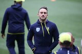 South African captain Faf du Plessis during a team training session at Adelaide Oval.