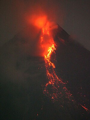Eruption feared: Mr Rosal says even boars and snakes are fleeing the slopes of the volcano.