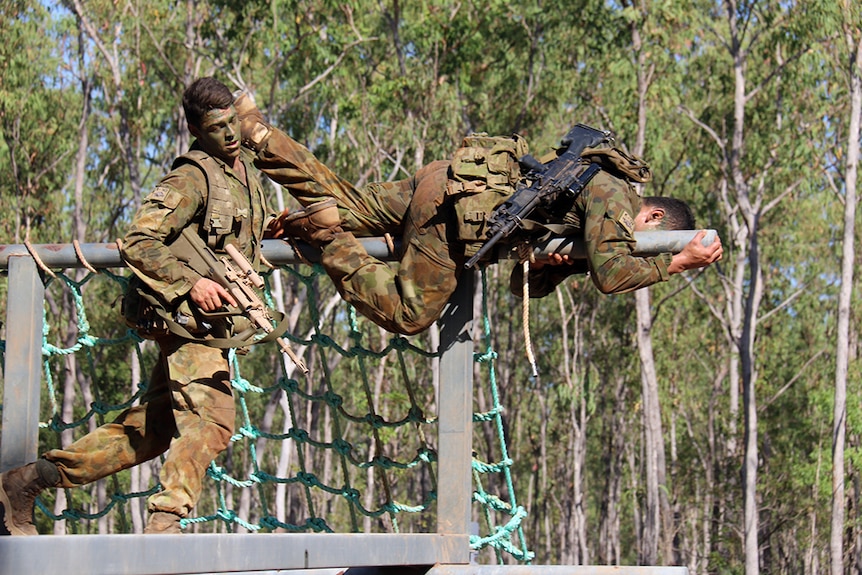 Seven sections from the Australian Army and one from the US Marines competed against each during the skills test