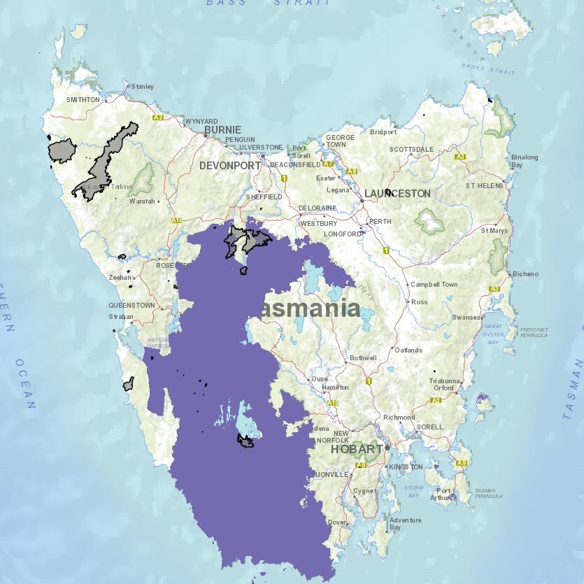 Tasmania's heritage areas and fire damage