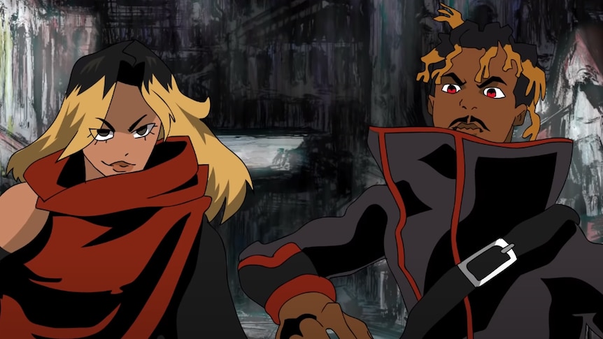 Animated image of Juice WRLD and partner Ally Lotti