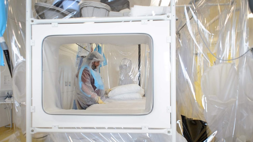 Ebola facilities at The Royal Free hospital in London