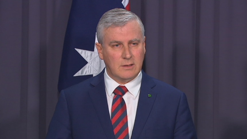 Michael McCormack addressing media