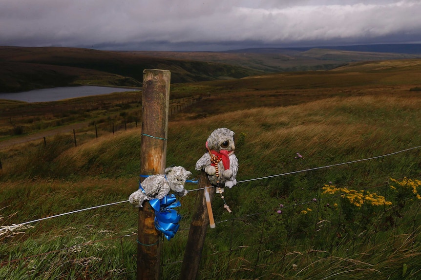 Toys and tributes left by the family of Moors murder victim Keith Bennett.