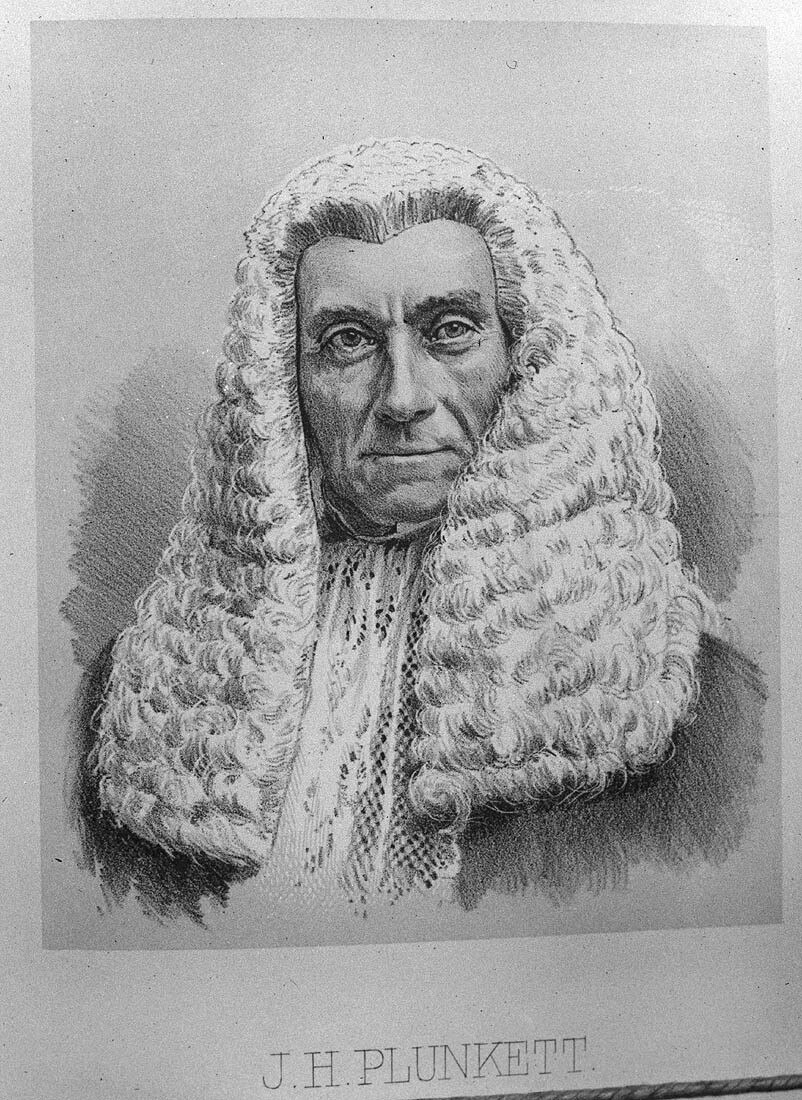 Back and white drawing of lJohn Hubert Plunkett 