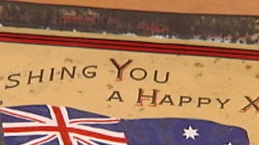 A Christmas box from the Australian Comforts Fund sent to a soldier during World War I.
