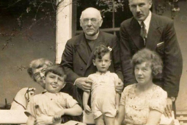 My great grandfather, Rev Henry Lloyd, his wife, Beatrice, with my dad, John and Aunt Molly.