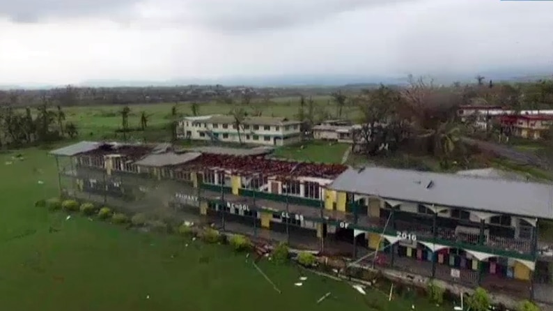 Drone footage reveals Fiji cyclone damage