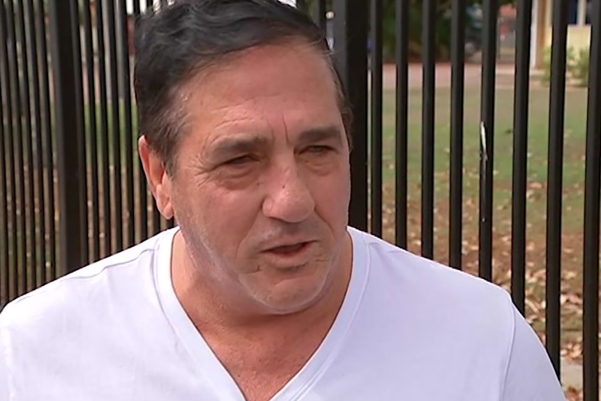 Parent Mick Chillemi, speaking to the ABC outside Heatley State School in Townsville.