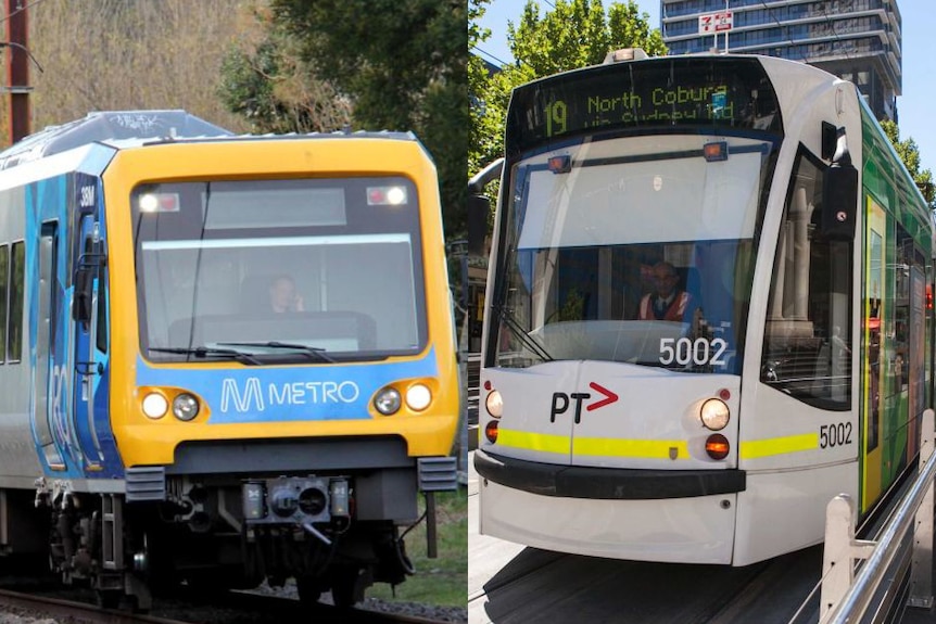 Melbourne train and tram