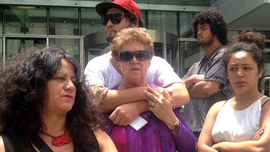 Tosh Kupa's family outside court after a man was sentenced for his hit and run death