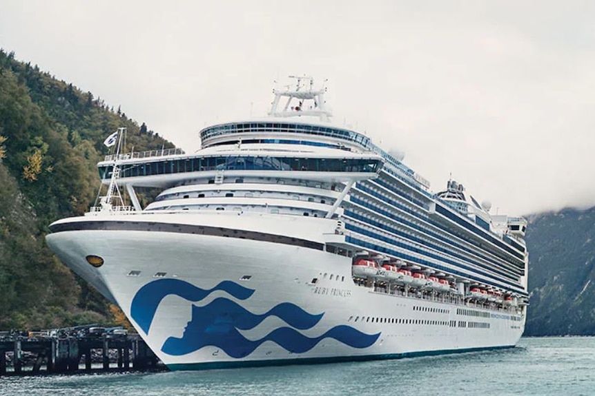 Ruby Princess cruise ship docked at unspecified location.